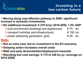 Roadmap for moving to a low carbon economy in 2050 | PPTX