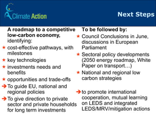 Roadmap for moving to a low carbon economy in 2050 | PPTX