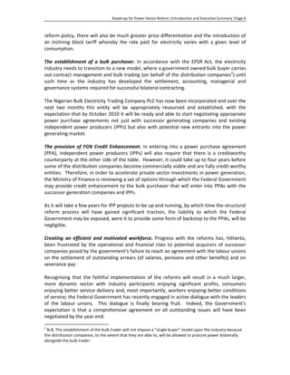 Roadmap for power sector reform full version | PDF