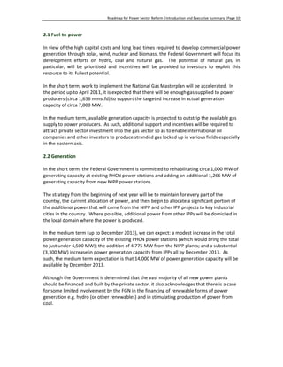 Roadmap for power sector reform full version | PDF