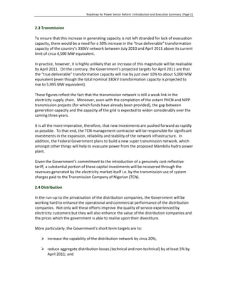 Roadmap for power sector reform full version | PDF
