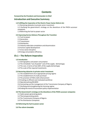 Roadmap for power sector reform full version | PDF