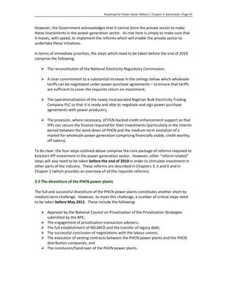 Roadmap for power sector reform full version | PDF