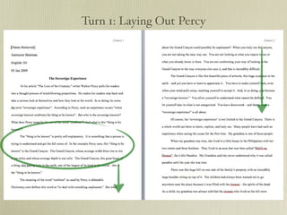 Turn 1: Laying Out Percy
 