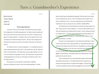 Turn 2: Grandmother’s Experience
 