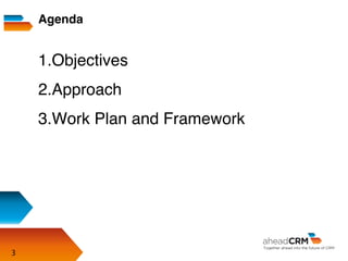 3
1. Objectives
2. Approach
3. Work Plan and Framework
Agenda
 