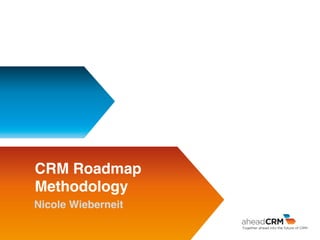 Nicole Wieberneit
CRM Roadmap
Methodology
 