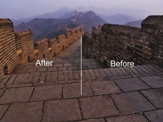 Harvard innovation lab : Michael Hi J Skok : Startup Secrets : Roadmap 
After Before 
 