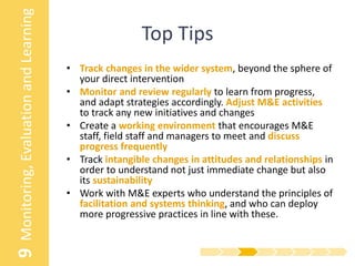 Method 9 Monitoring Step 9: Monitoring, Evaluation and Learning | PDF