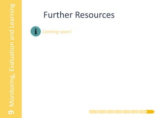 Method 9 Monitoring Step 9: Monitoring, Evaluation and Learning | PDF