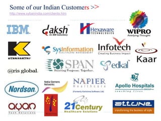 Some of our Indian Customers >>
http://www.sybanindia.com/clients.htm
 