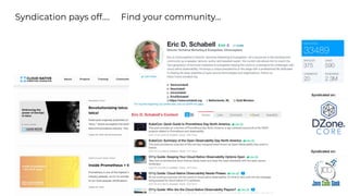 chronosphere.io
Syndication pays off…. Find your community…
 