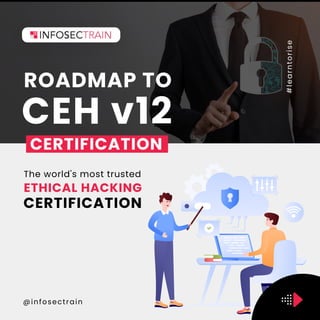 #
l
e
a
r
n
t
o
r
i
s
e
The world's most trusted
ETHICAL HACKING
CERTIFICATION
CERTIFICATION
ROADMAP TO
CEH v12
@infosectrain
 