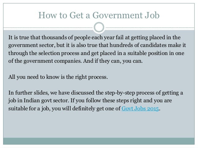 how to get a job
