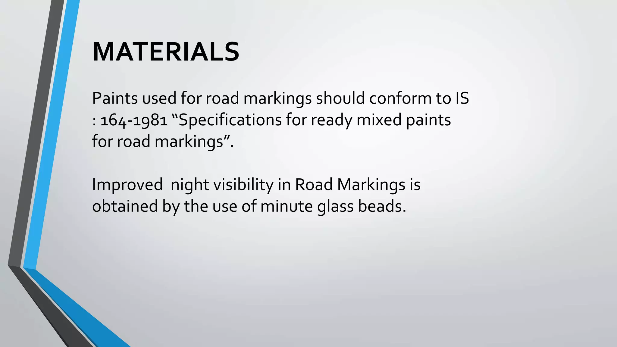 Irc 35 Code Road markings IRC 35 | PPTX