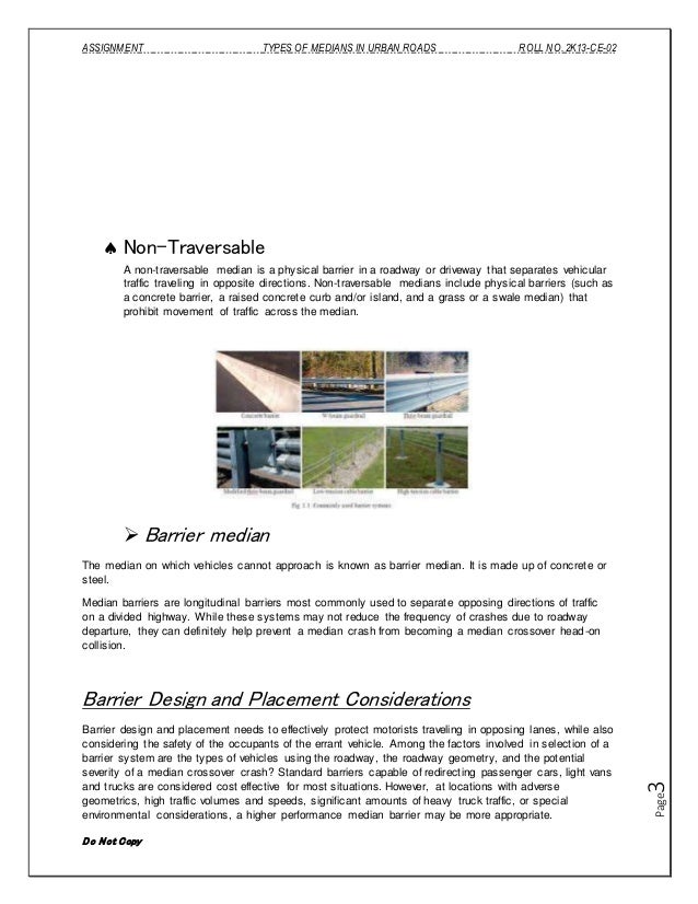 Road Median And Their Types