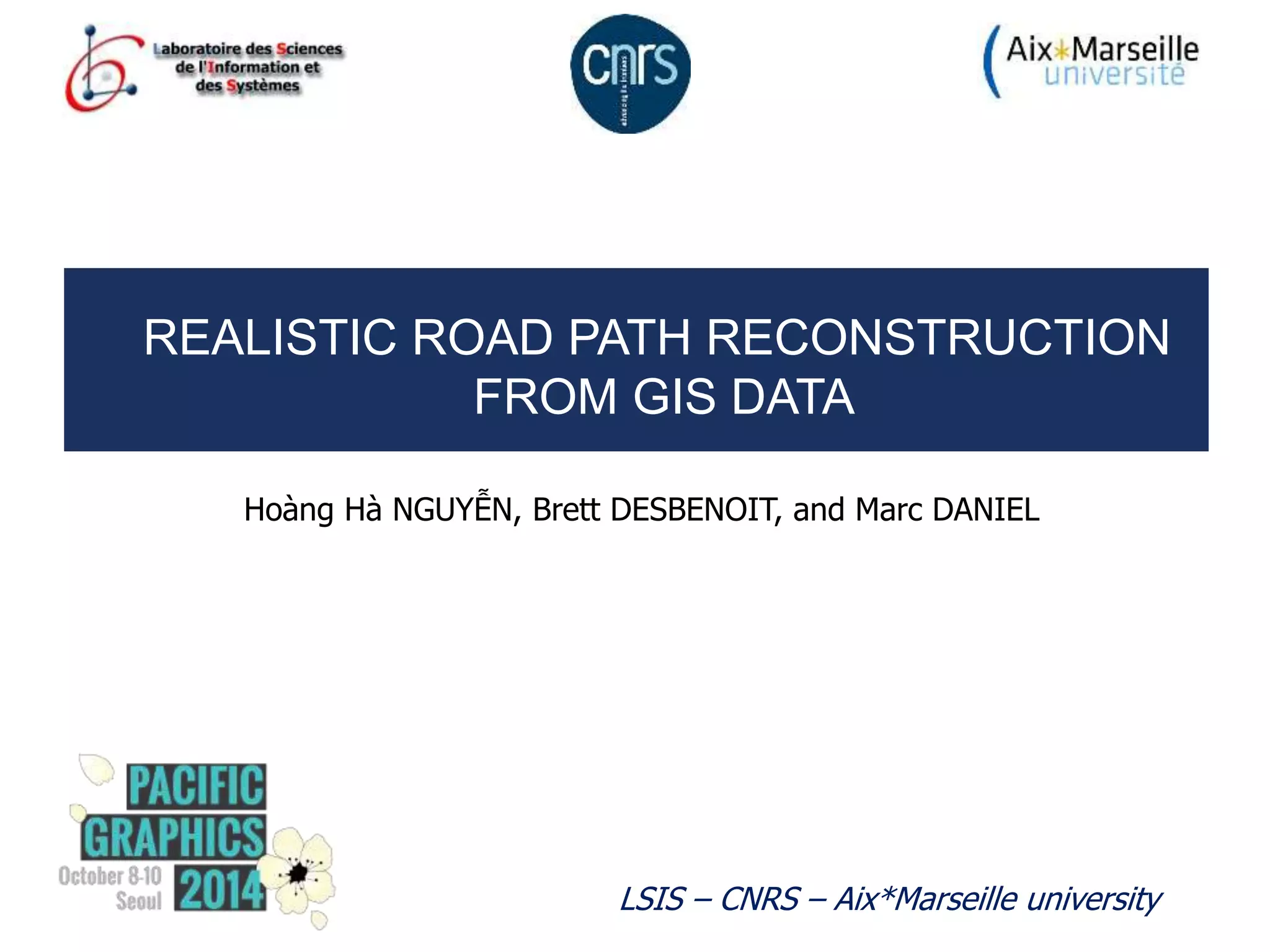Realistic road path reconstruction from GIS data | PPT