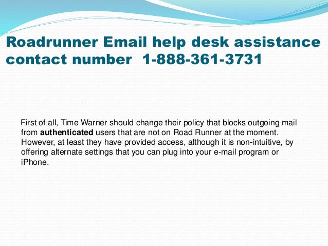Roadrunner Email Help Desk Assistance Contact Phone Number 1 888 3