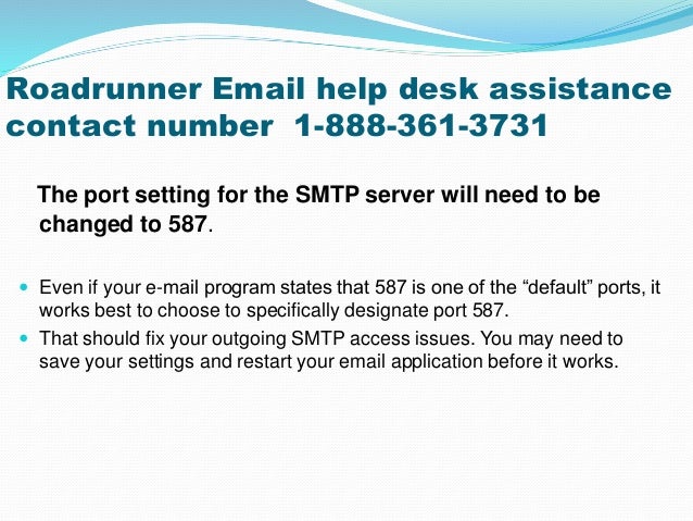 Roadrunner Email Help Desk Assistance Contact Phone Number 1 888 3