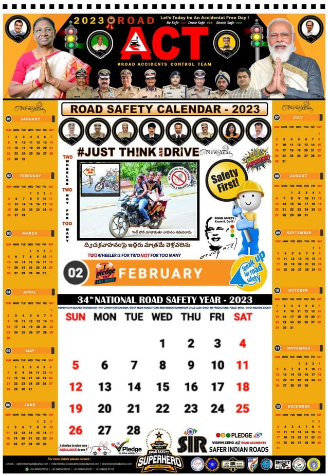 Road Safety Calendar 2023 Courtesy Ghansham Ojha, Founder