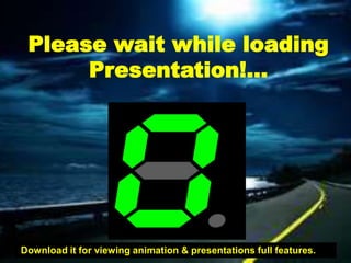 Please wait while loading
      Presentation!...




Download it for viewing animation & presentations full features.
 