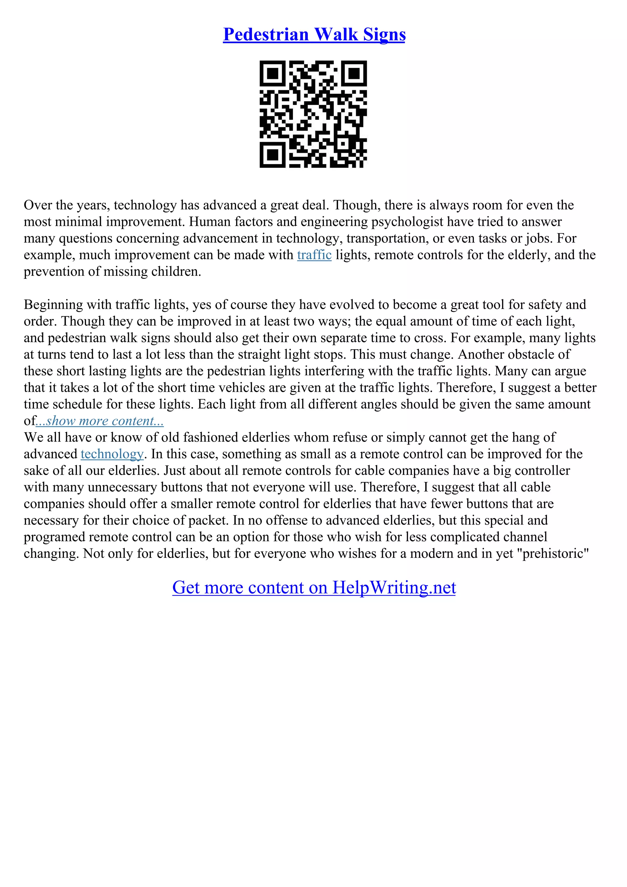 Road Safety Essays PDF