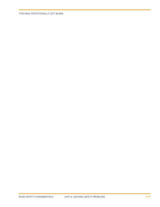 UNIT 4: SOLVING SAFETY PROBLEMS
ROAD SAFETY FUNDAMENTALS 4-53
THIS PAGE INTENTIONALLY LEFT BLANK
 