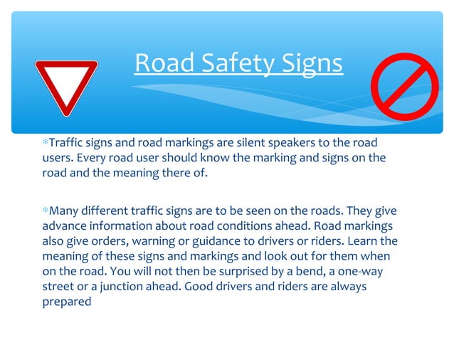 Road Safety Presentation PPT By Faisal PPT