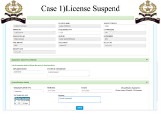 Case 1)License Suspend
 