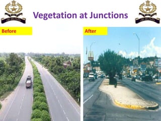 Vegetation at Junctions
Before After
 