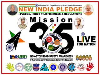 Mission365Days Road Safety Surprise Gift Winners 2018 At Karimnagar, Telangana State, India. 