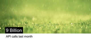 9 Billion
API calls last month
 