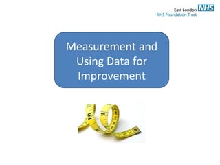 Measurement and
Using Data for
Improvement
 