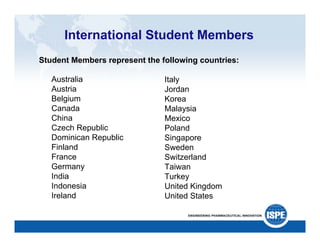 ISPE: A Catalyst for Change