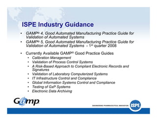 ISPE: A Catalyst for Change