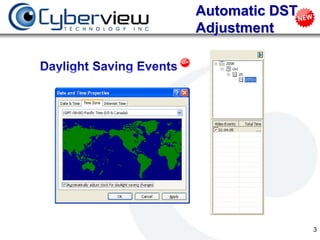 Automatic DST
Adjustment




                3
 