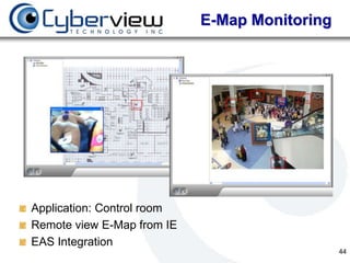 E-Map Monitoring




Application: Control room
Remote view E-Map from IE
EAS Integration
                                               44
 