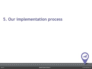 Page ‹#› © 2014 Marketo, Inc.#MKTGNATION14
5. Our implementation process
 