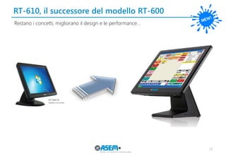 RT-610, il successore del modello RT-600 
18 
Restano i concetti, migliorano il design e le performance…  