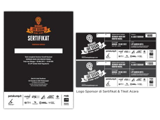 Logo Sponsor di Sertifikat & Tiket Acara
 