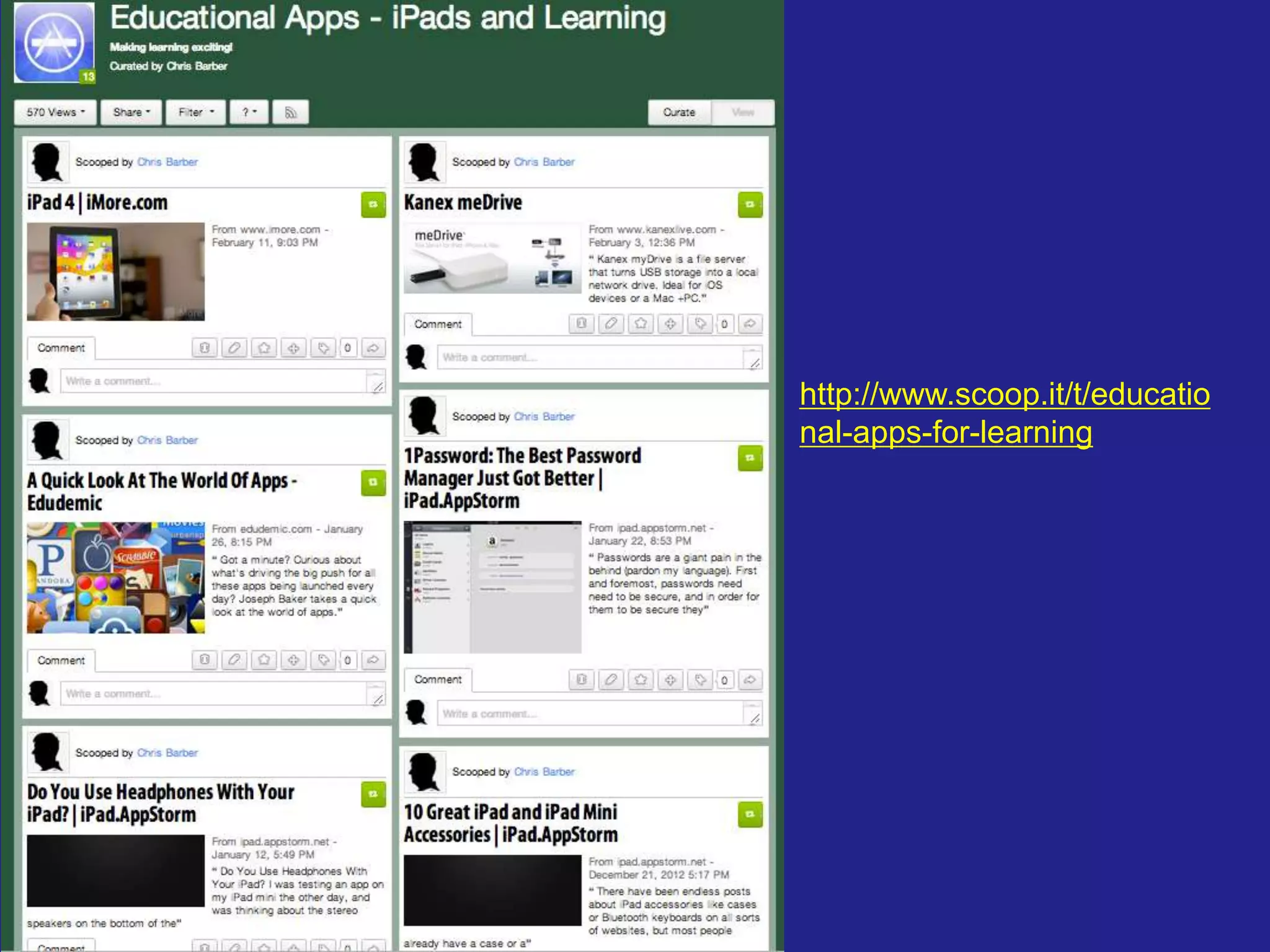http://www.scoop.it/t/educatio
nal-apps-for-learning
 