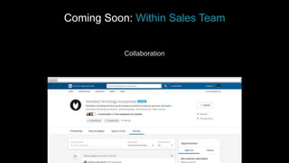 Collaboration
Coming Soon: Within Sales Team
 