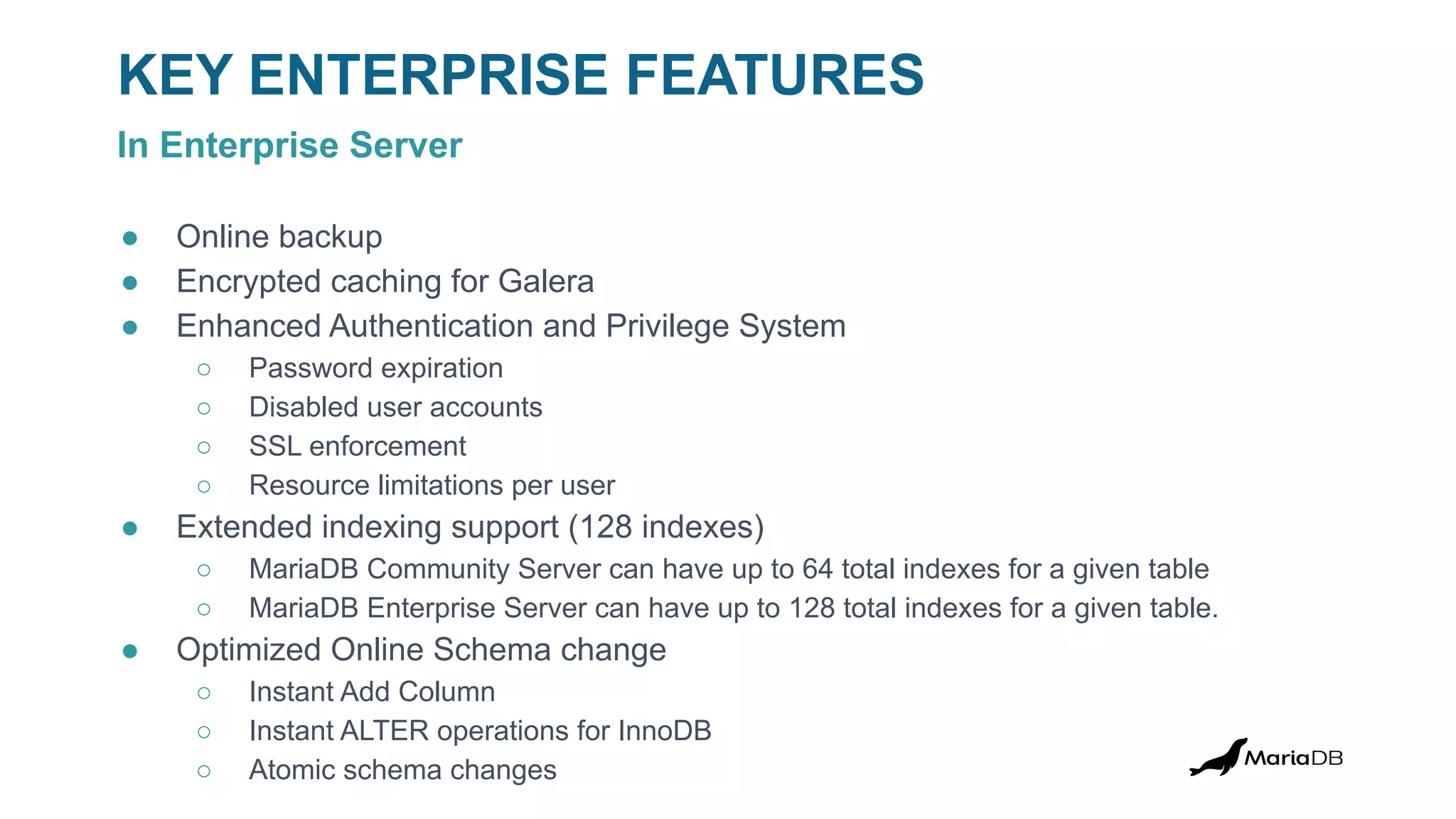 MariaDB Paris Workshop 2023 - MariaDB Enterprise