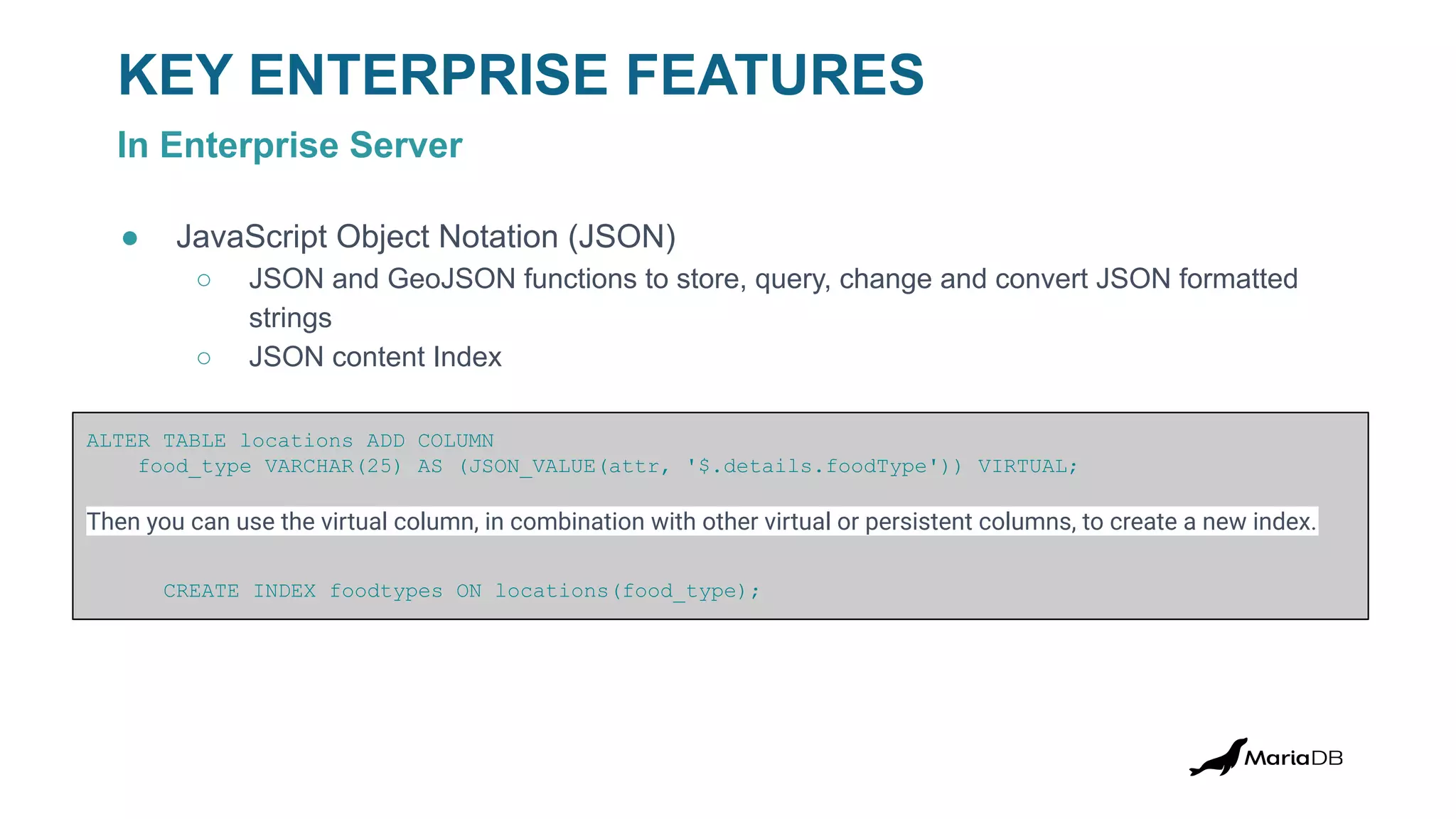MariaDB Paris Workshop 2023 - MariaDB Enterprise