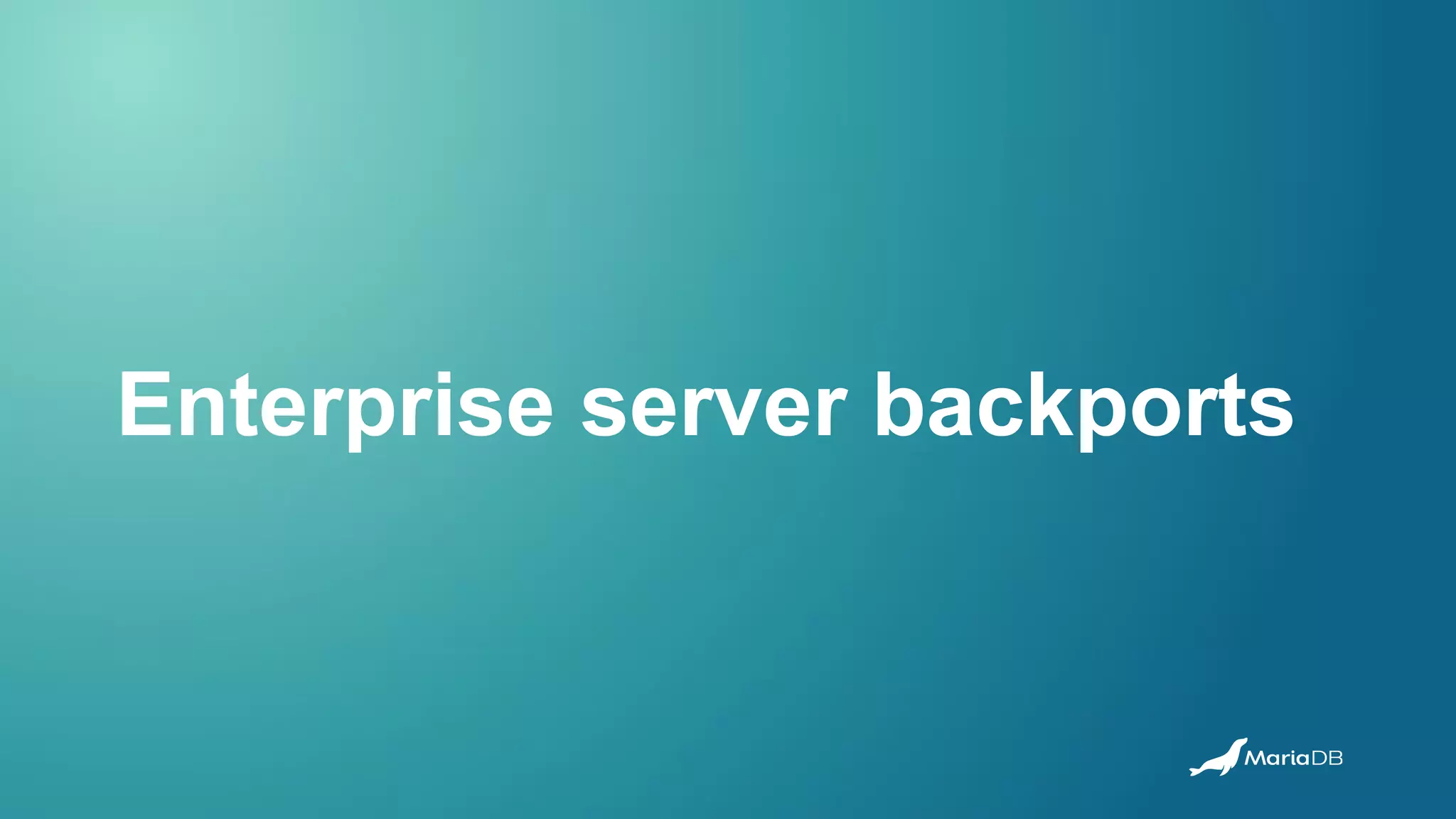 MariaDB Paris Workshop 2023 - MariaDB Enterprise