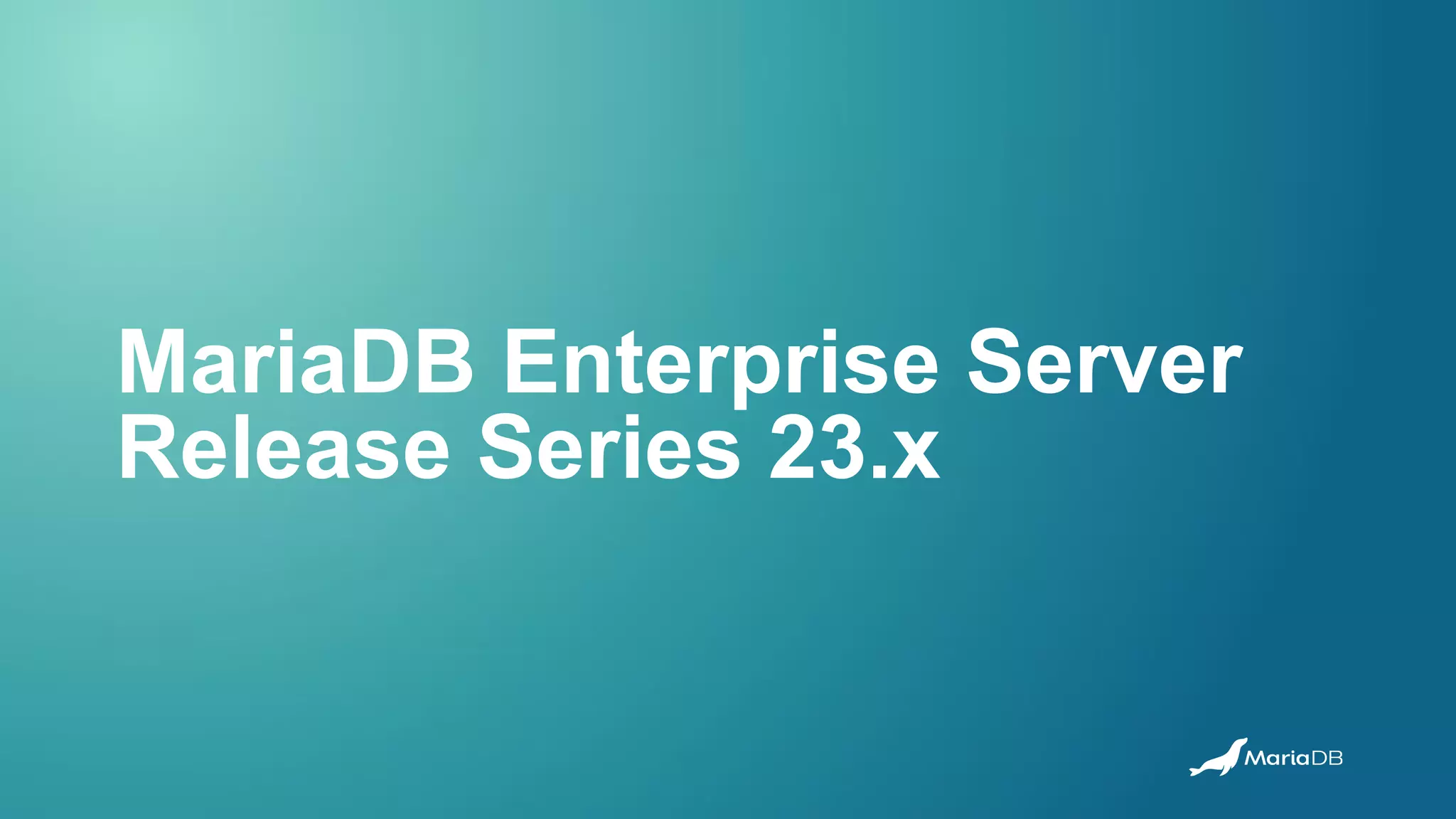 MariaDB Paris Workshop 2023 - MariaDB Enterprise