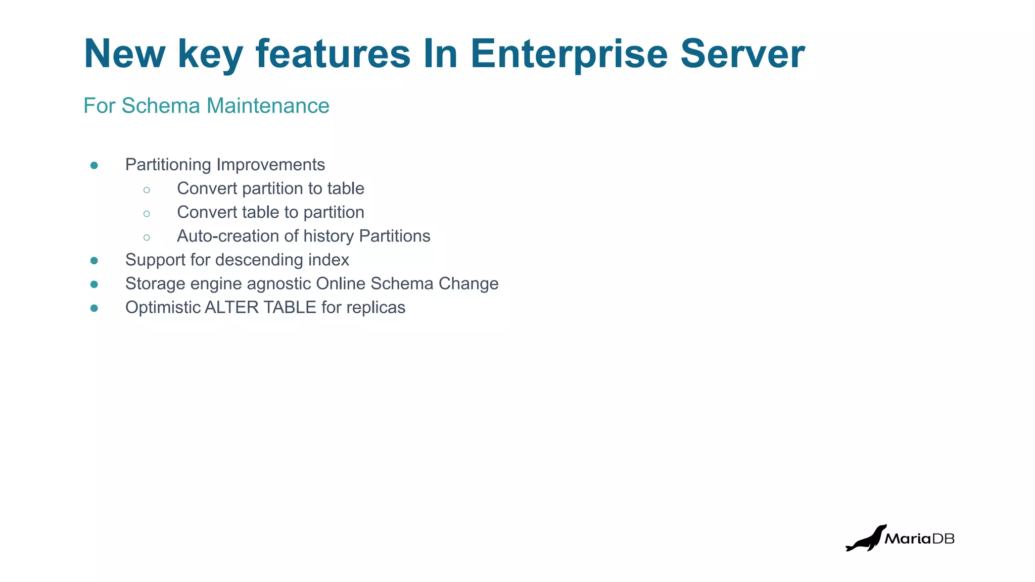 MariaDB Paris Workshop 2023 - MariaDB Enterprise