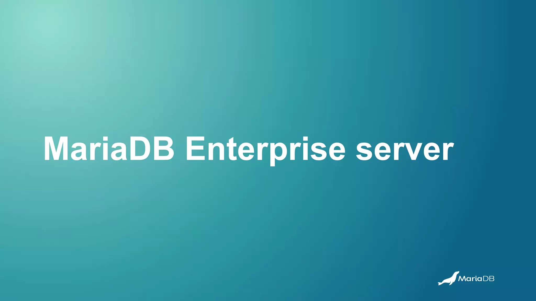 MariaDB Paris Workshop 2023 - MariaDB Enterprise