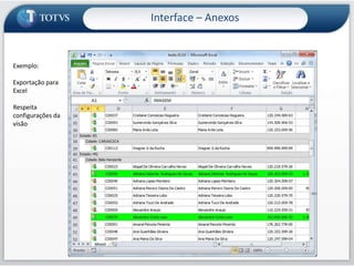 Interface – AnexosPossibilidade deexportar para vários formatos