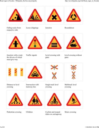 Road Signs In Sweden